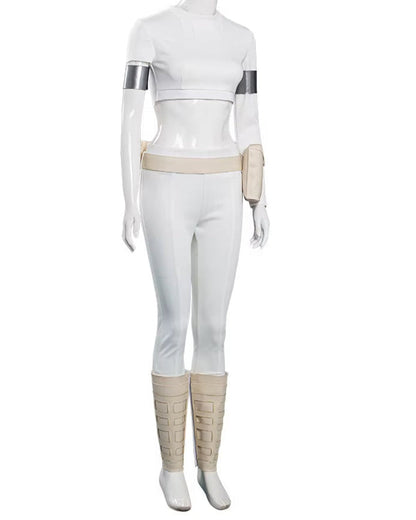 TV Fantasy Padme Cosplay Amidala Costume Space Battle Roleplay Women Top Pants Belt Outfits Halloween Carnival Party Suit